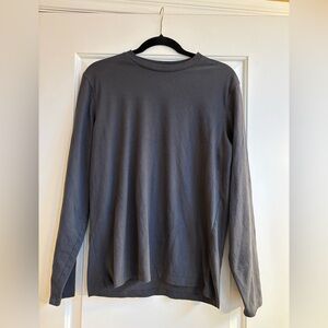 Old Navy Men's Charcoal Long Sleeve Tee